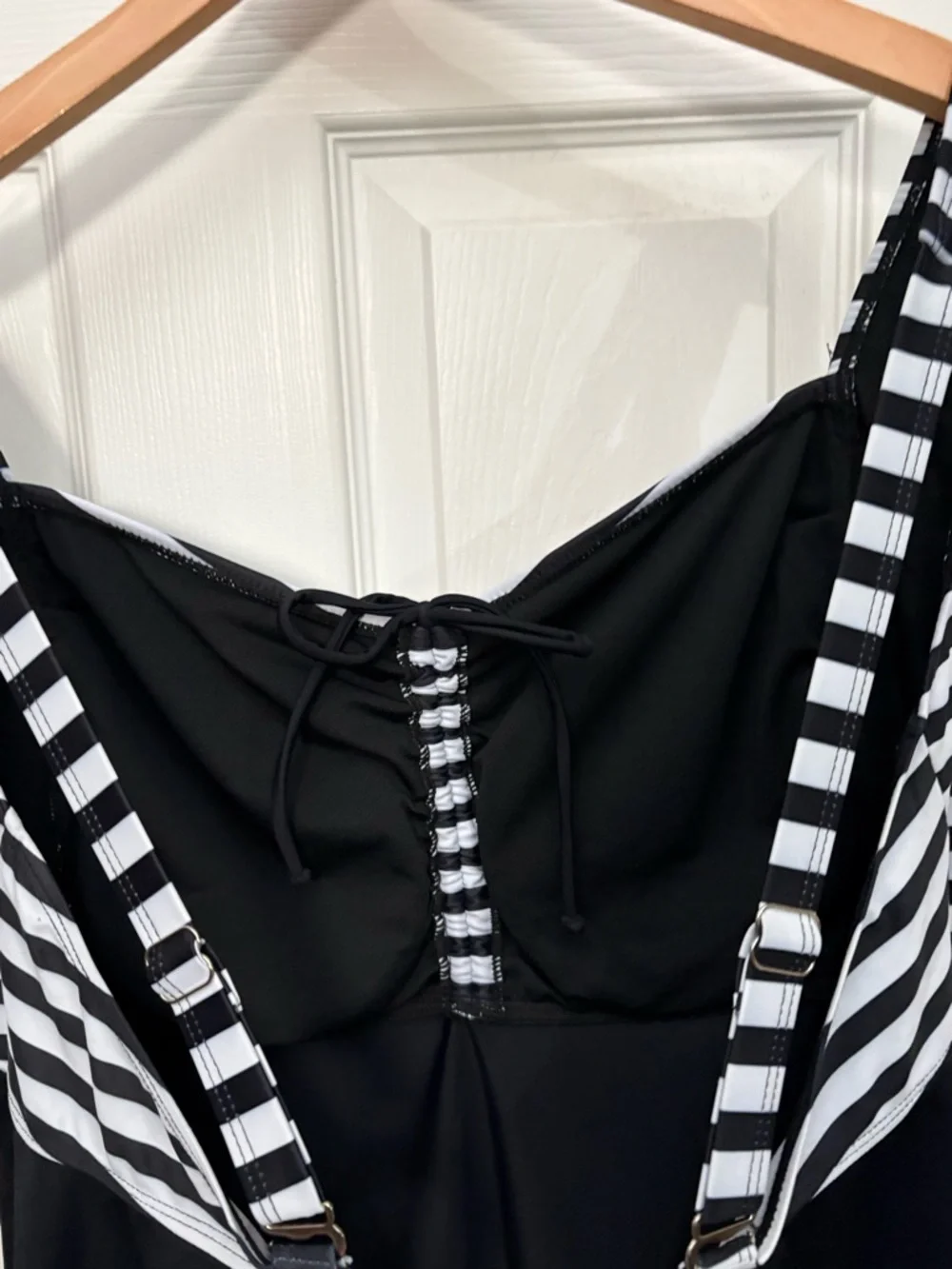 Yonique Striped Tankini Swimsuit Top Size 22W New